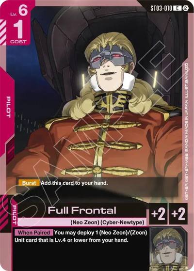 full frontal ST03-010 Deck Build Box Freedom Ascension Gundam card