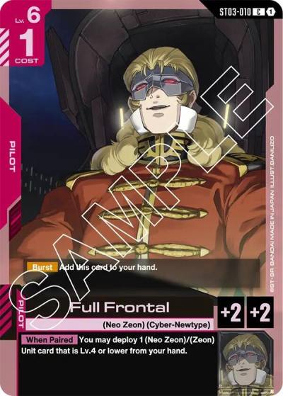 Full Frontal ST03-010 Starter Deck 03: Zeon's Rush Gundam card