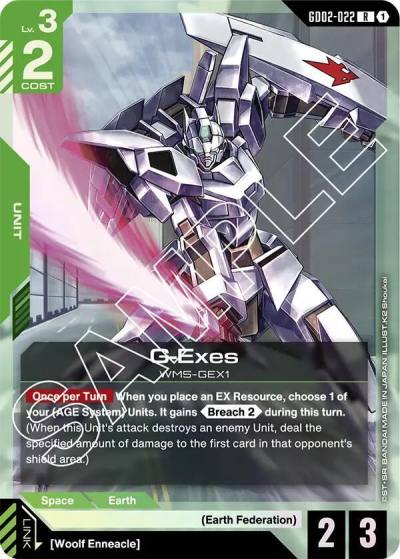 G-Exes GD02-022 Dual Impact Gundam card