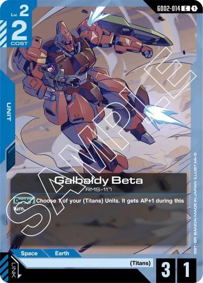 Galbaldy Beta GD02-014 Dual Impact Gundam card