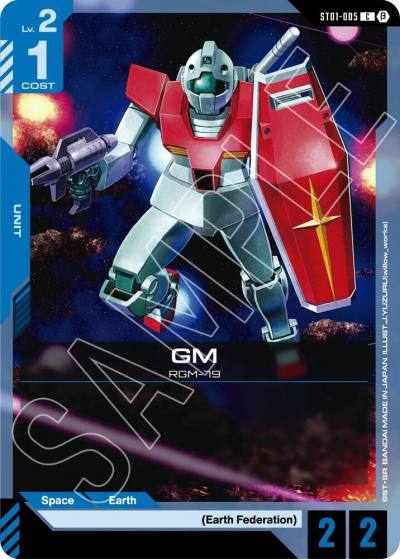 GM ST01-005 Edition Beta Gundam card