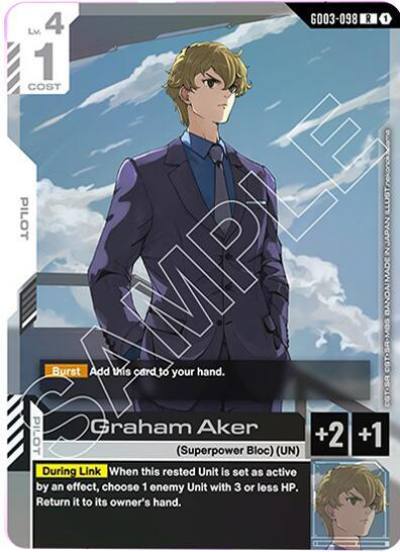Graham Aker GD03-098 Starter Deck 06: Clan Unity Gundam card