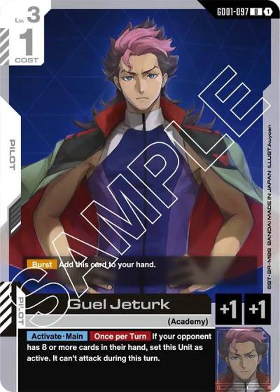 Guel Jeturk GD01-097 Newtype Rising Gundam card