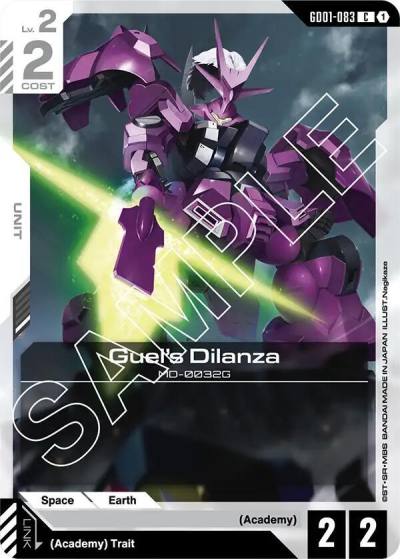 Guel's Dilanza GD01-083 Newtype Rising Gundam card