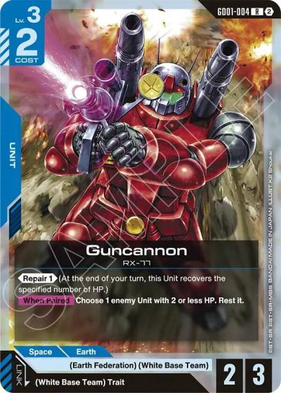 guncannon GD01-004 Deck Build Box Freedom Ascension Gundam card