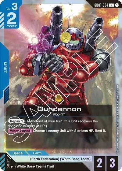 Guncannon GD01-004 Newtype Rising Gundam card