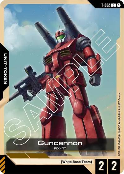 Guncannon (T-002) Token T-002 Newtype Rising Gundam card