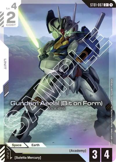 Gundam Aerial (Bit on Form) (C+) ST01-007 Starter Deck 01: Heroic Beginnings Gundam card