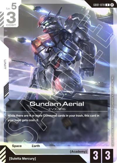 Gundam Aerial GD01-070 Edition Beta Gundam card