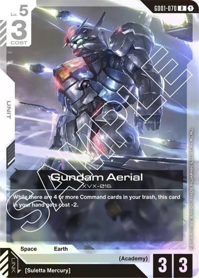 Gundam Aerial GD01-070 Newtype Rising Gundam card