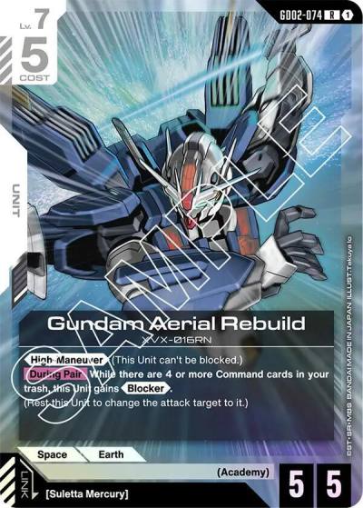Gundam Aerial Rebuild GD02-074 Dual Impact Gundam card