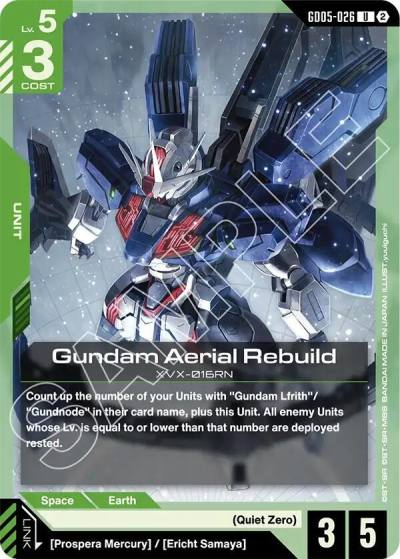 gundam aerial rebuild GD05-026 Freedom Ascension Gundam card