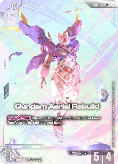 Gundam Aerial Rebuild (LR+) GD01-067 Newtype Rising Gundam card