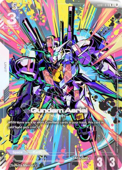 Gundam Aerial (R+) GD01-070 Edition Beta Gundam card