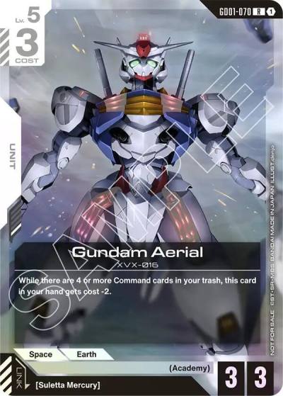 Gundam Aerial (Store Tournament Participant Pack 01) GD01-070 Gundam Promotional Cards Gundam card