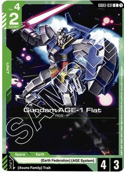 Gundam AGE-1 Flat GD03-031 Starter Deck 06: Clan Unity Gundam card