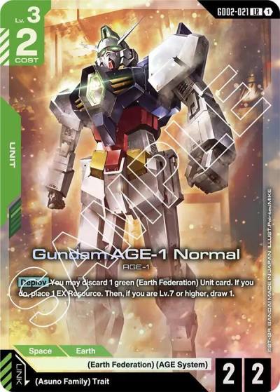 Gundam AGE-1 Normal GD02-021 Dual Impact Gundam card