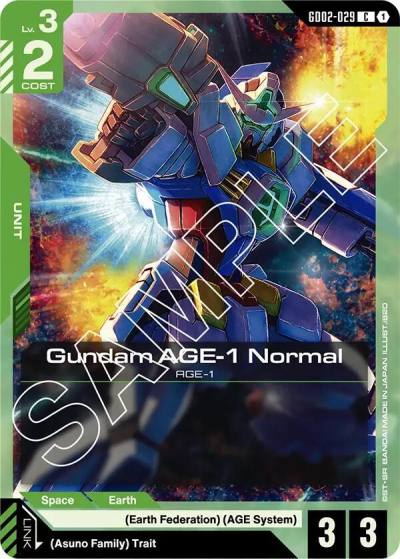 Gundam AGE-1 Normal GD02-029 Dual Impact Gundam card