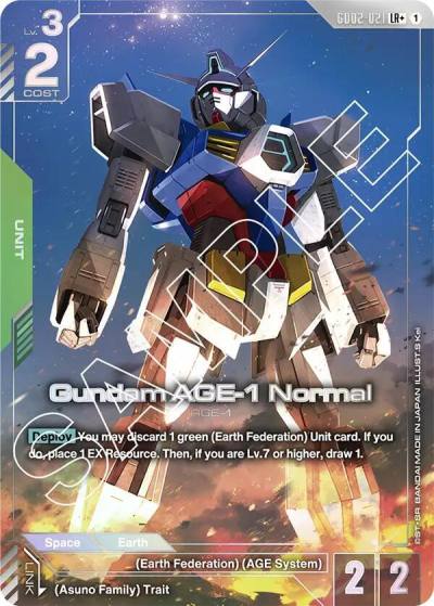 Gundam AGE-1 Normal (LR+) GD02-021 Dual Impact Gundam card