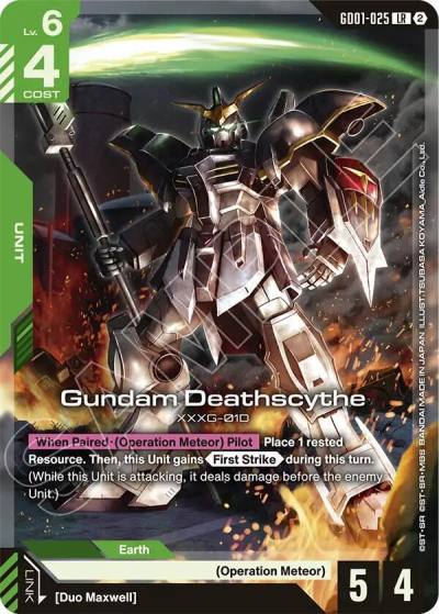 gundam deathscythe GD01-025 Deck Build Box Freedom Ascension Gundam card