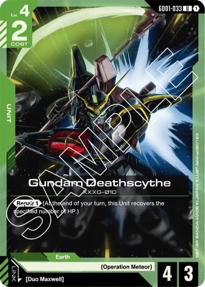 Gundam Deathscythe (GD01-033) GD01-033 Newtype Rising Gundam card