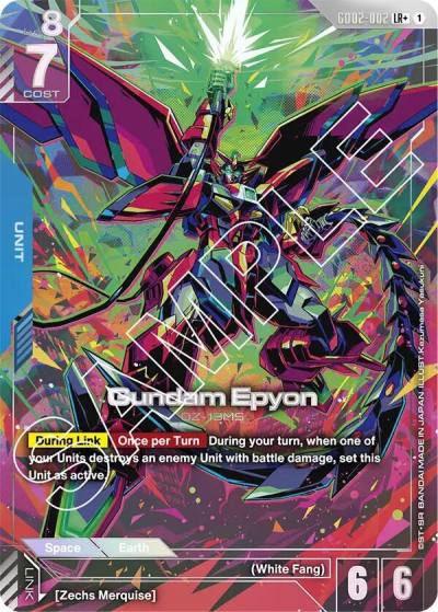 Gundam Epyon (LR+) GD02-002 Dual Impact Gundam card