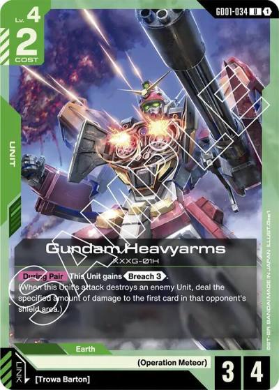 Gundam Heavyarms GD01-034 Newtype Rising Gundam card