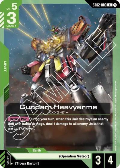 Gundam Heavyarms ST02-003 Starter Deck 02: Wings of Advance Gundam card