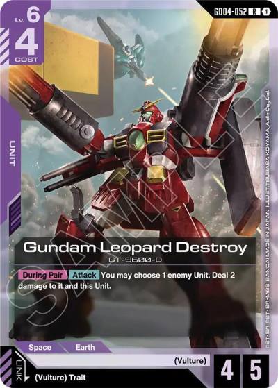 gundam leopard destroy GD04-052 Phantom Aria Gundam card