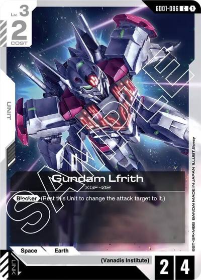 Gundam Lfrith GD01-086 Newtype Rising Gundam card