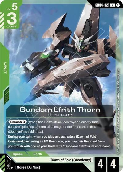 gundam lfrith thorn GD04-021 Phantom Aria Gundam card