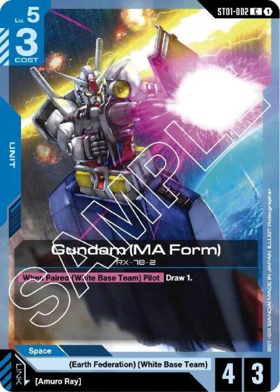 Gundam (MA Form) ST01-002 Starter Deck 01: Heroic Beginnings Gundam card