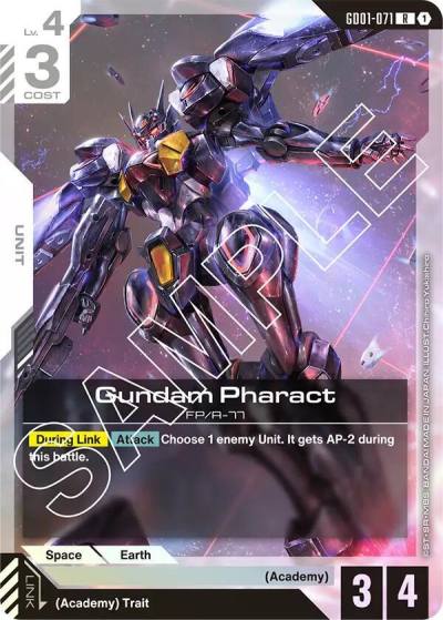 Gundam Pharact GD01-071 Newtype Rising Gundam card