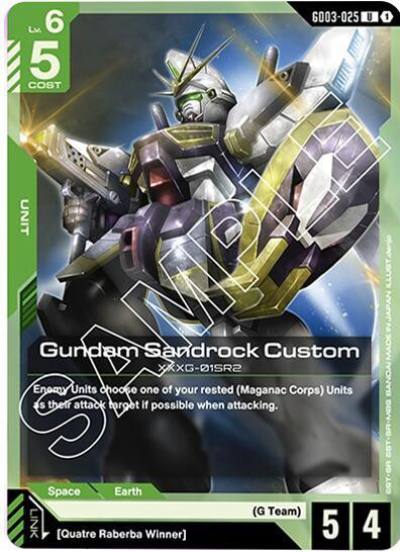 Gundam Sandrock Custom GD03-025 Starter Deck 06: Clan Unity Gundam card