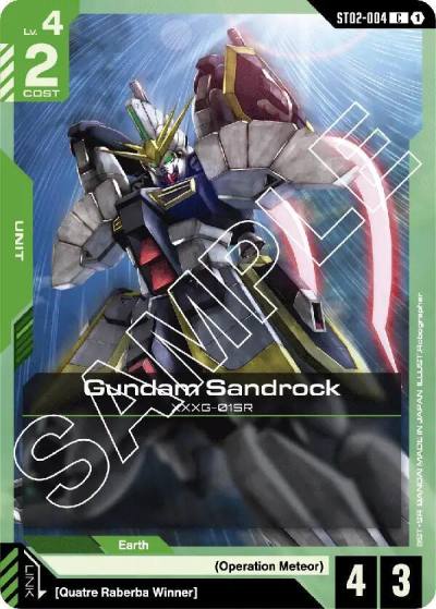 Gundam Sandrock ST02-004 Starter Deck 02: Wings of Advance Gundam card