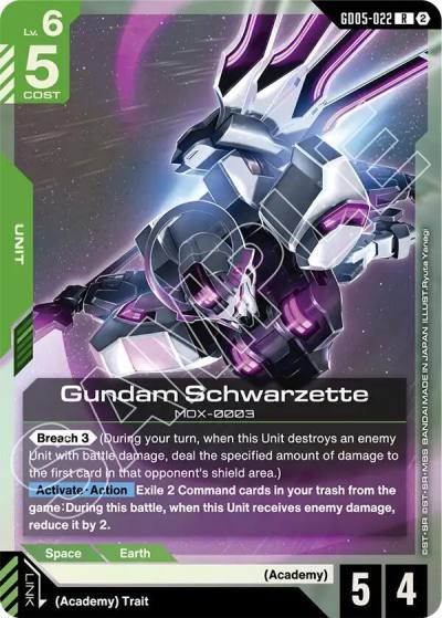 gundam schwarzette GD05-022 Freedom Ascension Gundam card