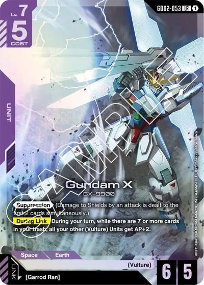 Gundam X GD02-053 Dual Impact Gundam card