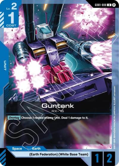 Guntank GD01-008 Edition Beta Gundam card