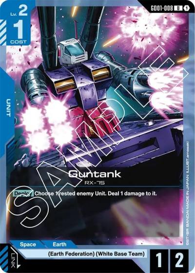 Guntank GD01-008 Newtype Rising Gundam card