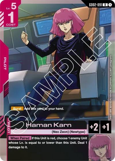 Haman Karn GD02-091 Dual Impact Gundam card