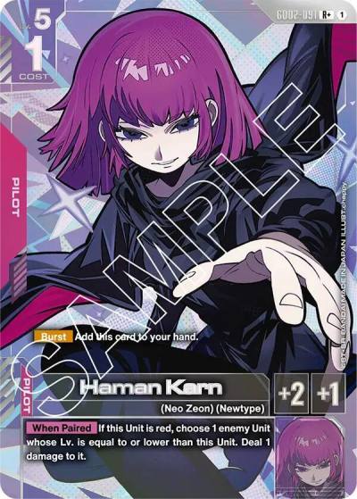 Haman Karn (R+) GD02-091 Dual Impact Gundam card