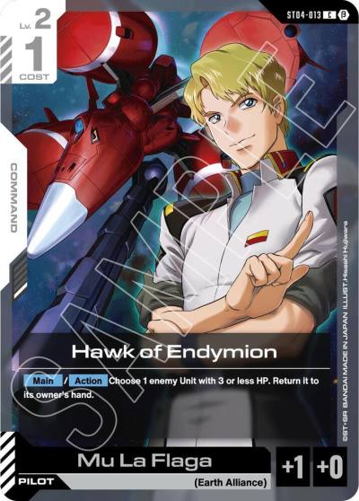 Hawk of Endymion ST04-013 Edition Beta Gundam card
