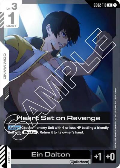 Heart Set on Revenge GD02-118 Dual Impact Gundam card