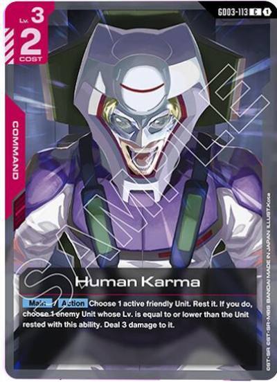 Human Karma GD03-113 Starter Deck 06: Clan Unity Gundam card