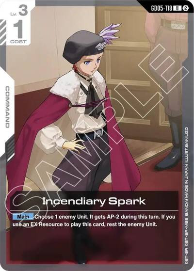 incendiary spark GD05-118 Freedom Ascension Gundam card