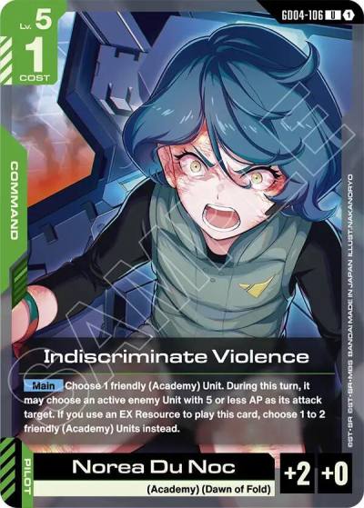 indiscriminate violence GD04-106 Phantom Aria Gundam card