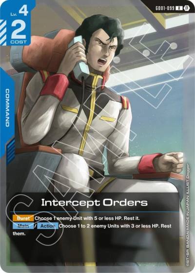 Intercept Orders GD01-099 Edition Beta Gundam card