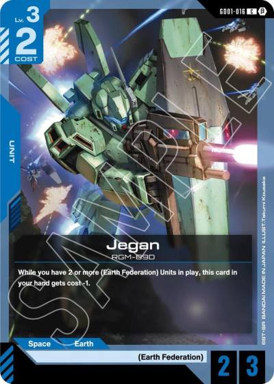 Jegan GD01-016 Edition Beta Gundam card
