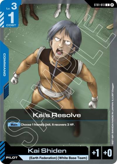 Kai's Resolve ST01-013 Edition Beta Gundam card