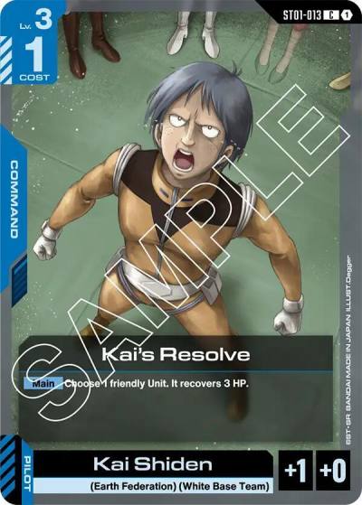 Kai's Resolve ST01-013 Starter Deck 01: Heroic Beginnings Gundam card